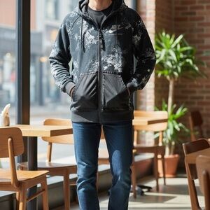 Nike Men's Black and Gray Performance Jacket